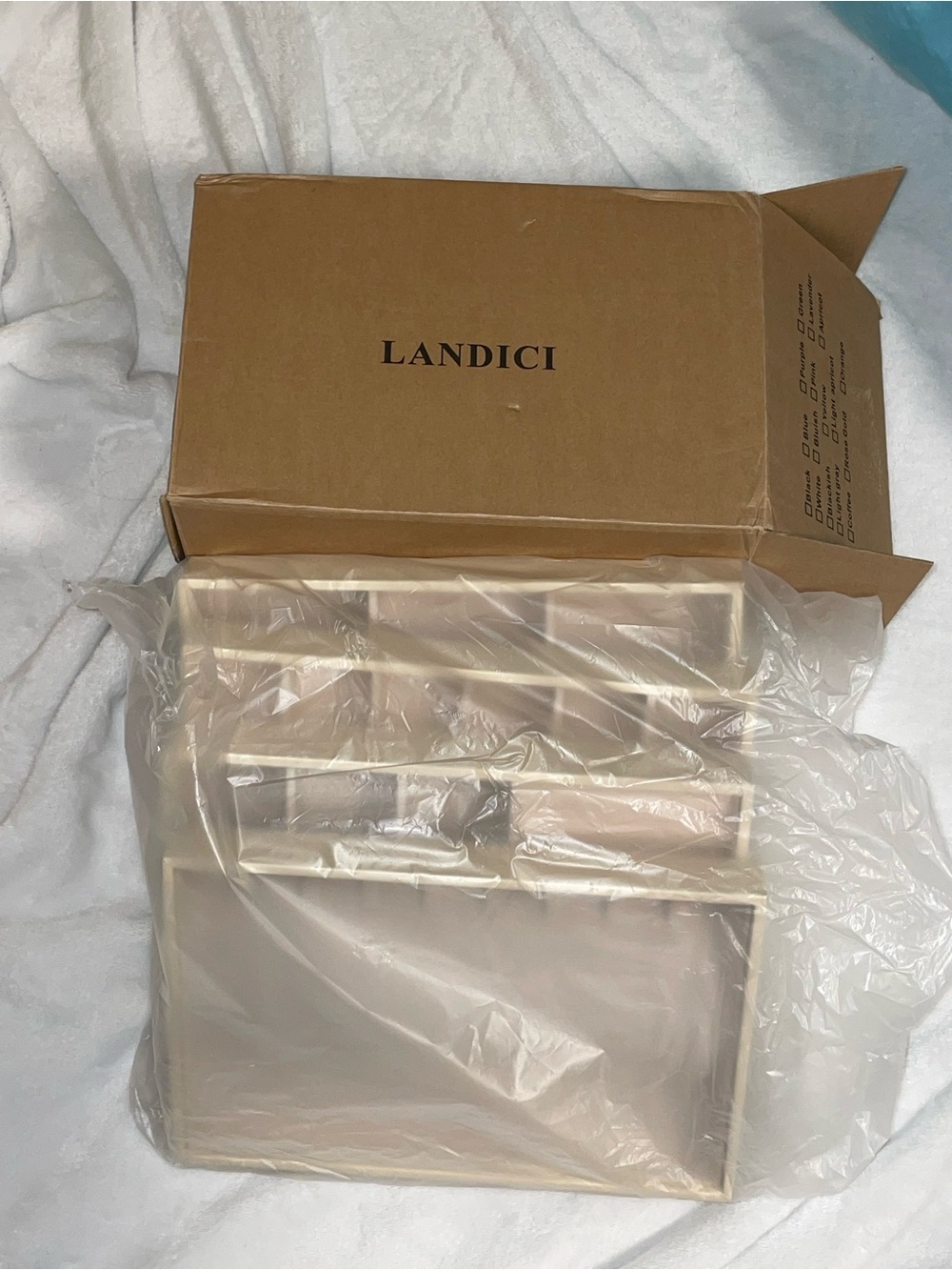 Brand New!!! Stackable Beige Organizer Tray Set - Set of 4 new in box!